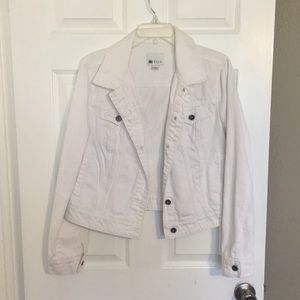 Stylus white cotton Jean jacket ladies size L